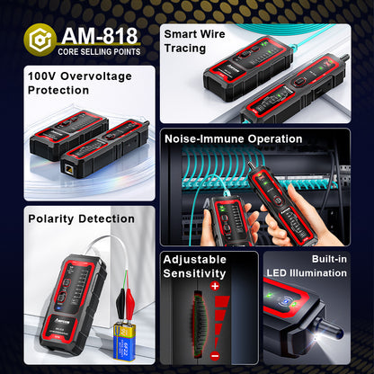 AMPCOM Interference Resistance Multifunction Network Cable Tracker【New Products Exclusive Deal】