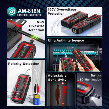 AMPCOM Interference Resistance Multifunction Network Cable Tracker【New Products Exclusive Deal】