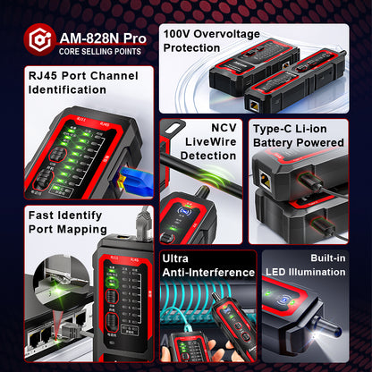 AMPCOM Interference Resistance Multifunction Network Cable Tracker【New Products Exclusive Deal】
