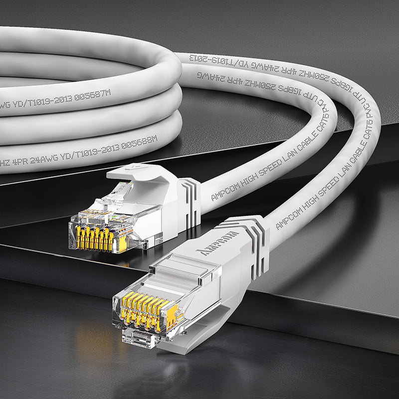 AMPCOM CAT5e/CAT6 Unshielded (UTP) PVC Network Patch Cable  for Desktop Computers Modem Router